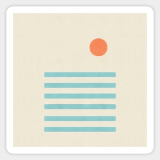 Minimal Sun Water Stripes Sticker